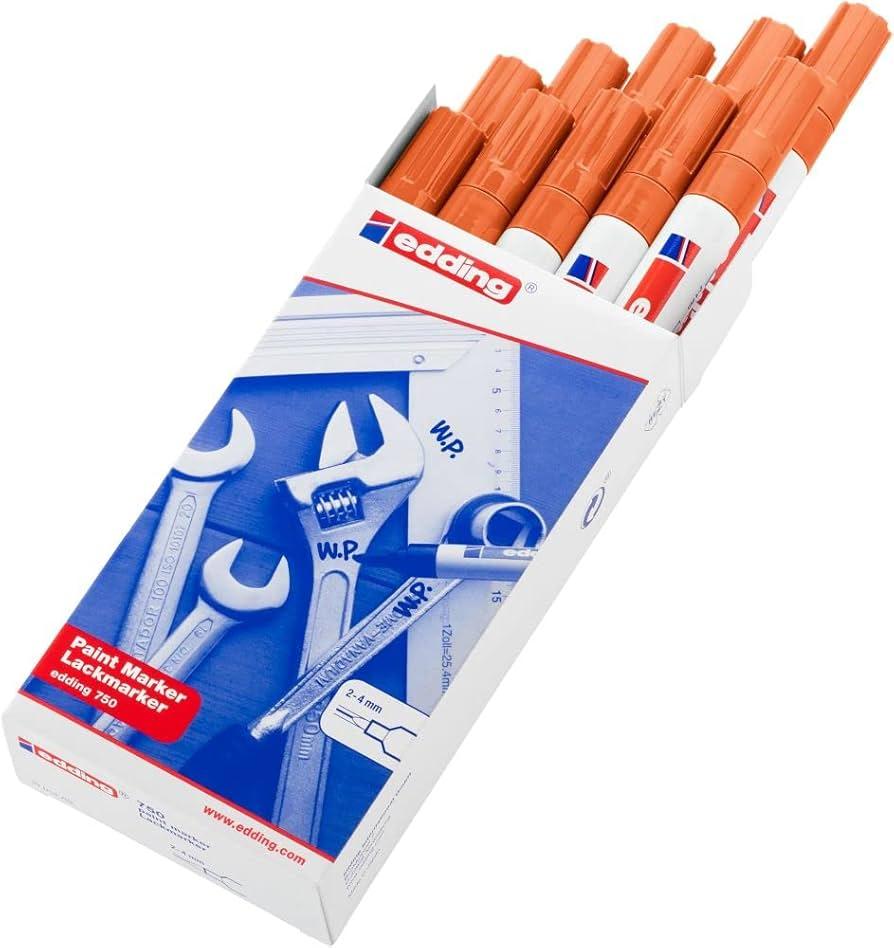 Edding 750 Boya Dekor Markörü Turuncu x 10 Lu Kutu